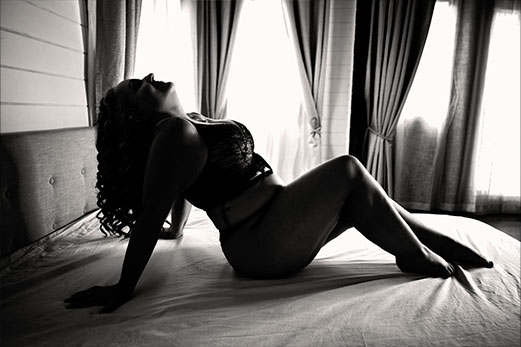 Confident boudoir session