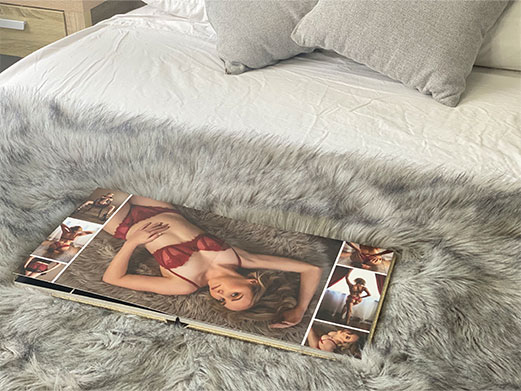 Boudoir photography products and albums - available with flexible payment plans