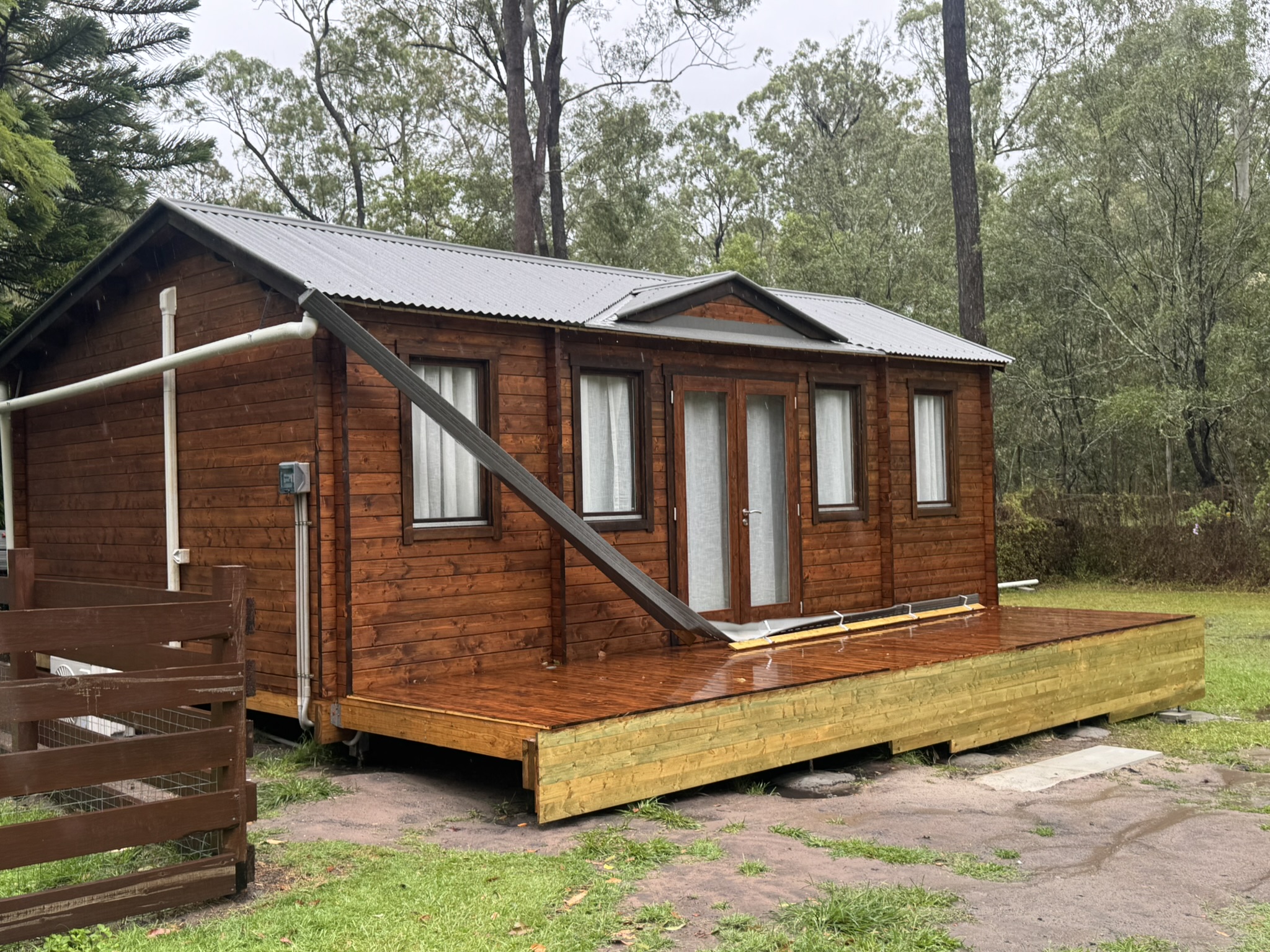 cyclone damage from Cyclone Alfred in SEQ to our cabin